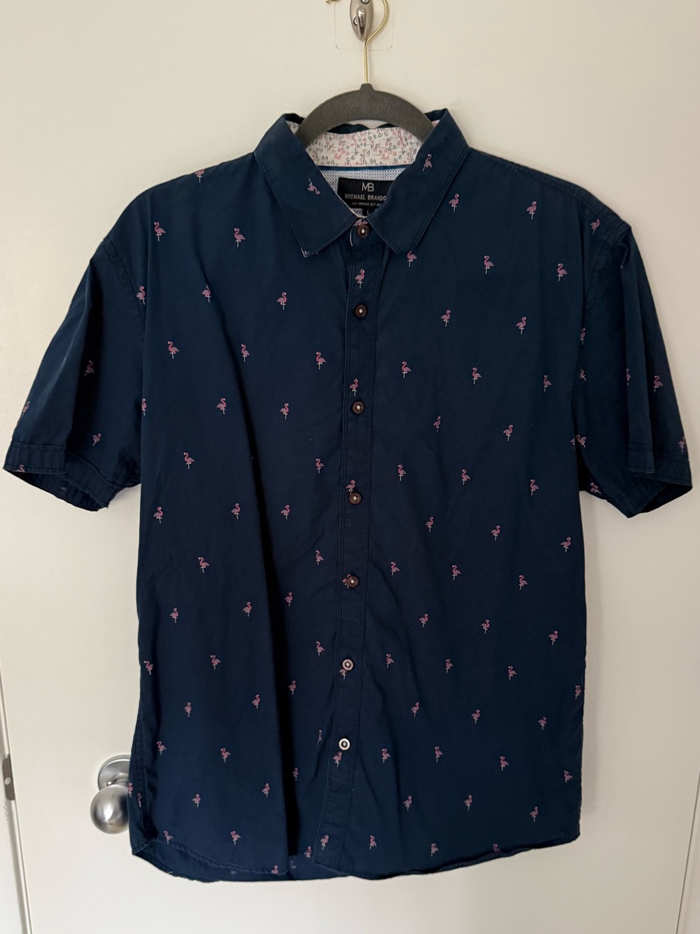 Men’s flamingo button down